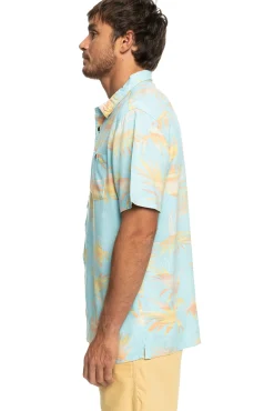 Quiksilver Ripped Up - Camisa De Manga Corta Para Hombre Azul Medio Hot