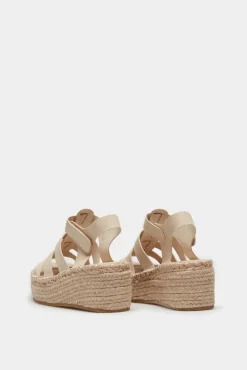 * Sandalia Cangrejera Yute Estampado Tostado