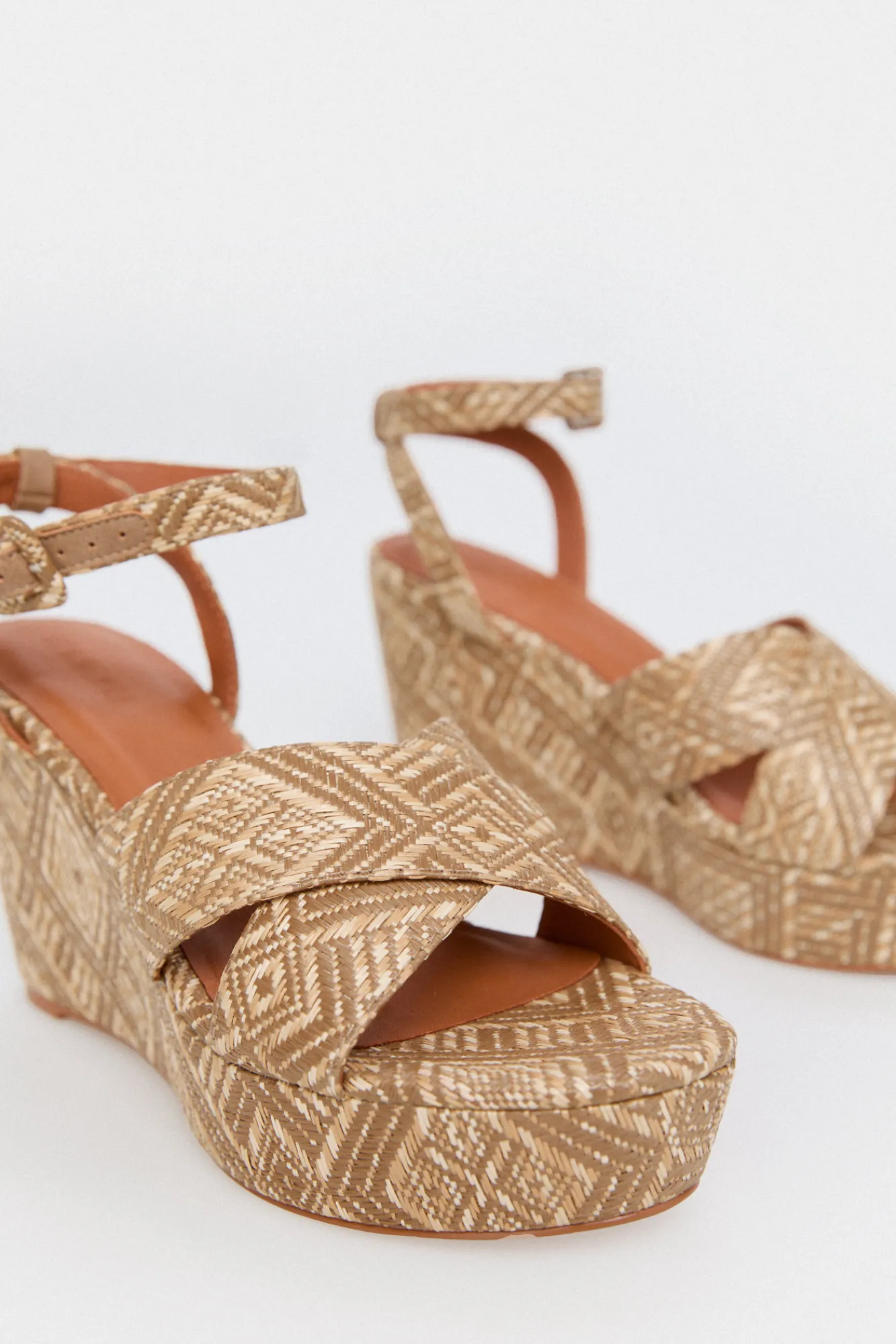 Slowlove Sandalia Cuna Rafia Marron New