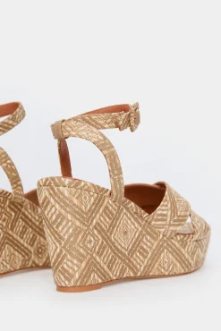 Slowlove Sandalia Cuna Rafia Marron New