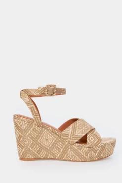 Slowlove Sandalia Cuna Rafia Marron New