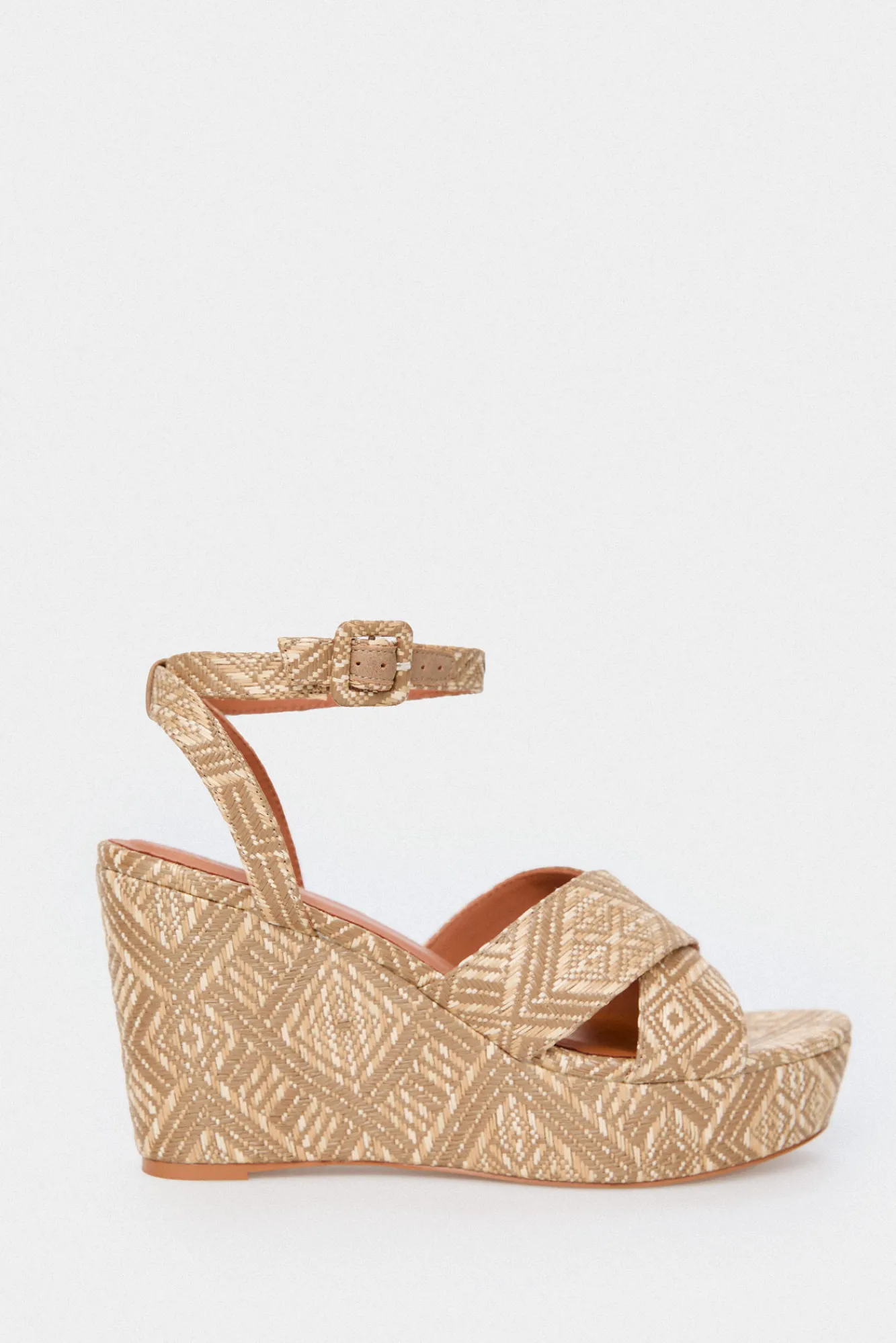 Slowlove Sandalia Cuna Rafia Marron New