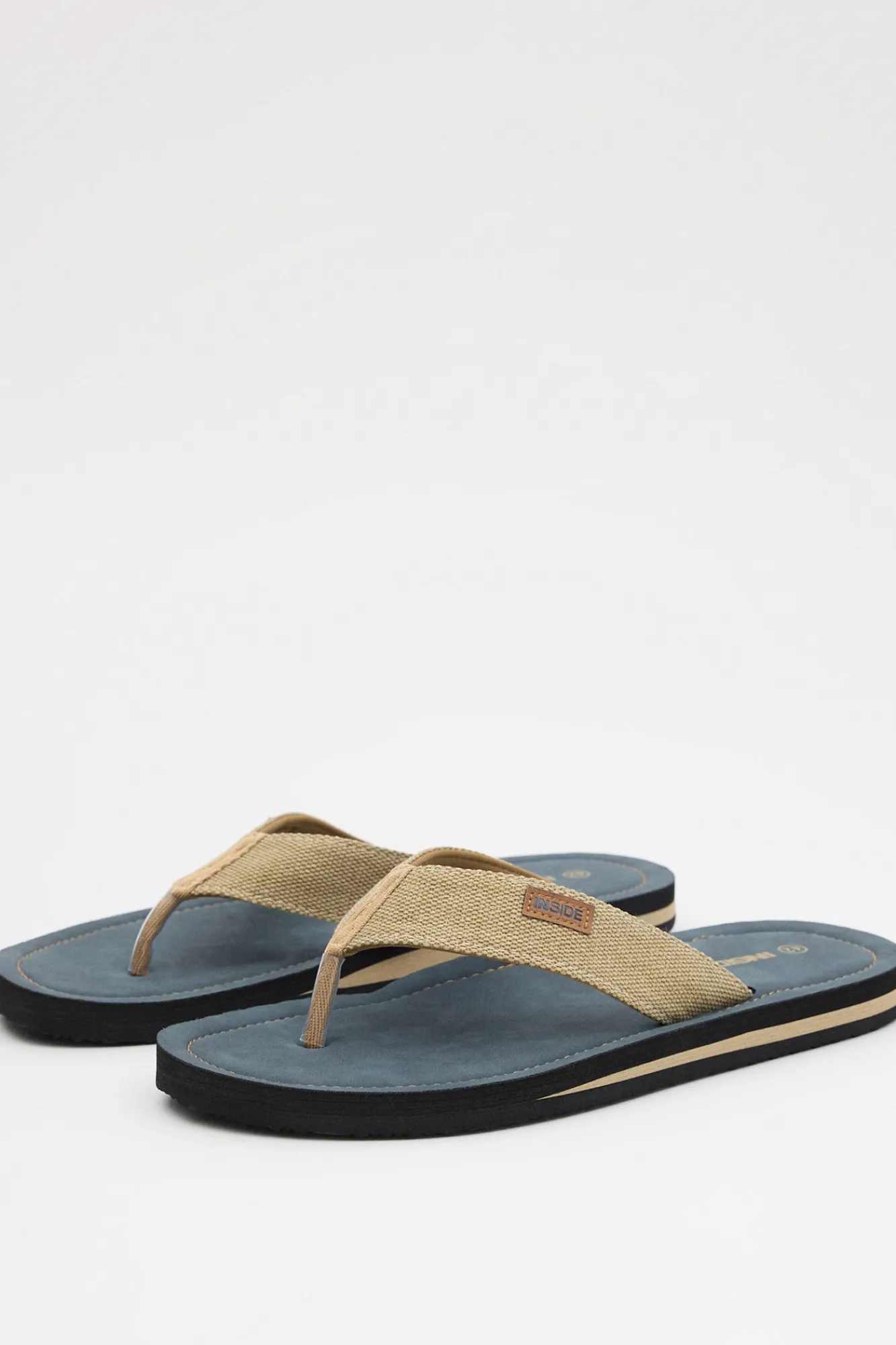 Inside Sandalia Dedo Combinada Loneta Marron Outlet