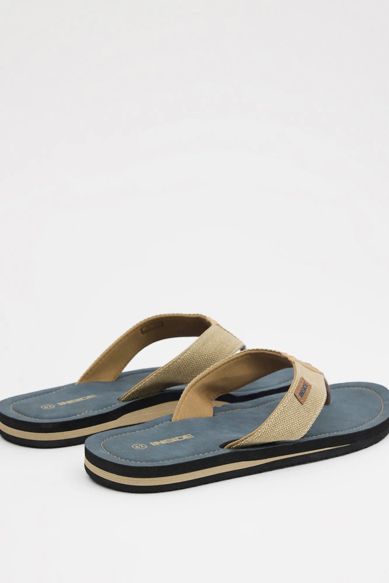 Inside Sandalia Dedo Combinada Loneta Marron Outlet
