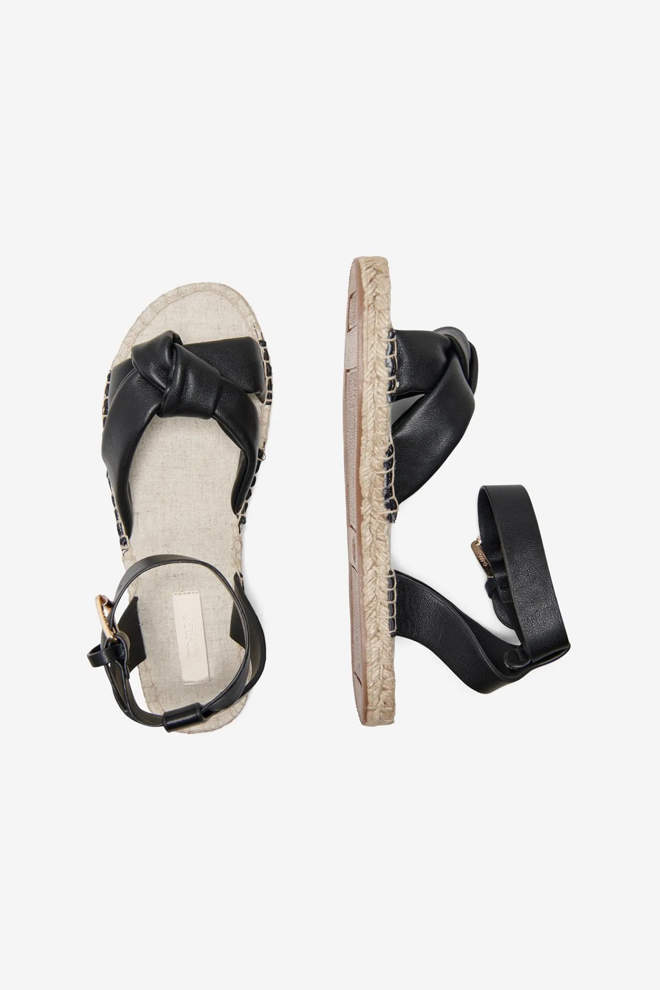 Only Sandalia Suela De Yute Negro New