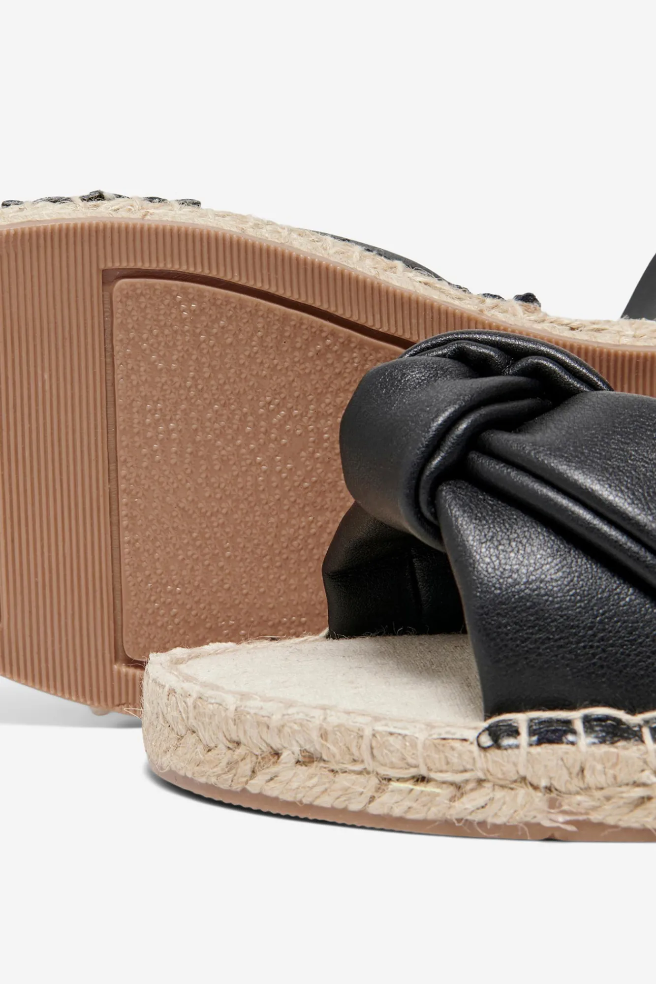 Only Sandalia Suela De Yute Negro New