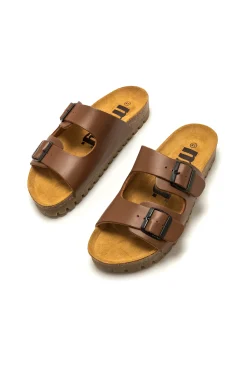 Mustang Sandalias Adam De Hombre Marron Medio Discount