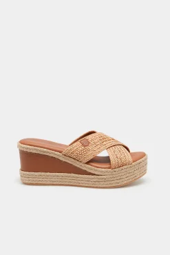 Popa Sandalias Albufera Trenza Cuero Marron Oscuro Discount