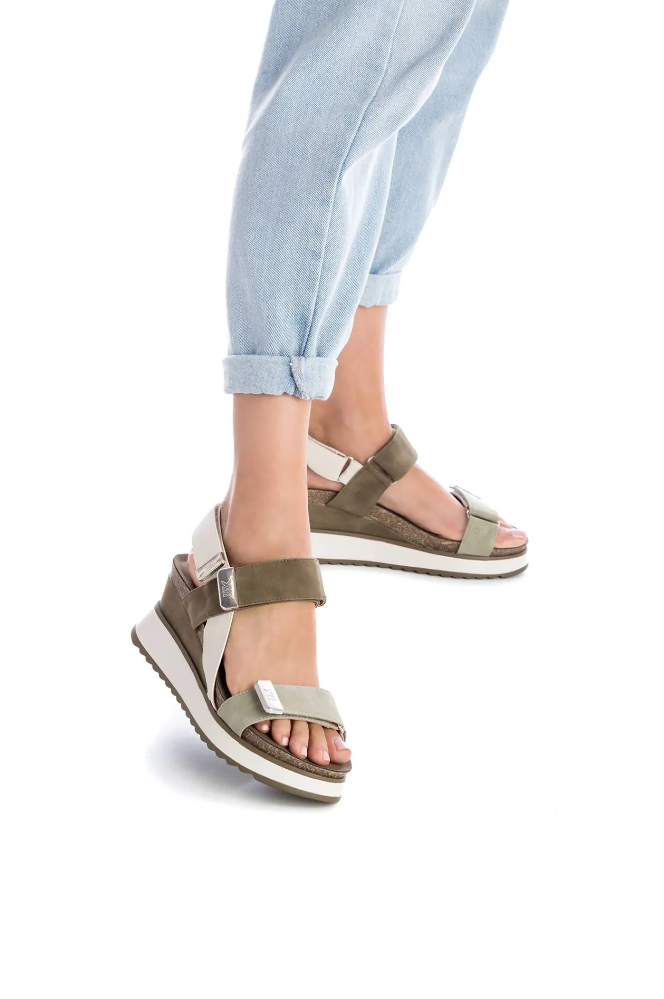 Xti Sandalias Con Cuna Kaki Sale