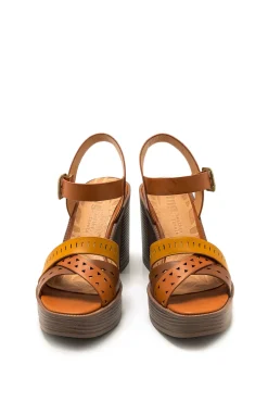 Mustang Sandalias De Tacon New 67 Marron Medio Online