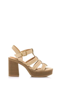 Mustang Sandalias De Tacon New 67 Marron New