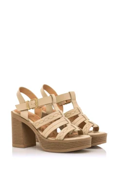 Mustang Sandalias De Tacon New 67 Marron New