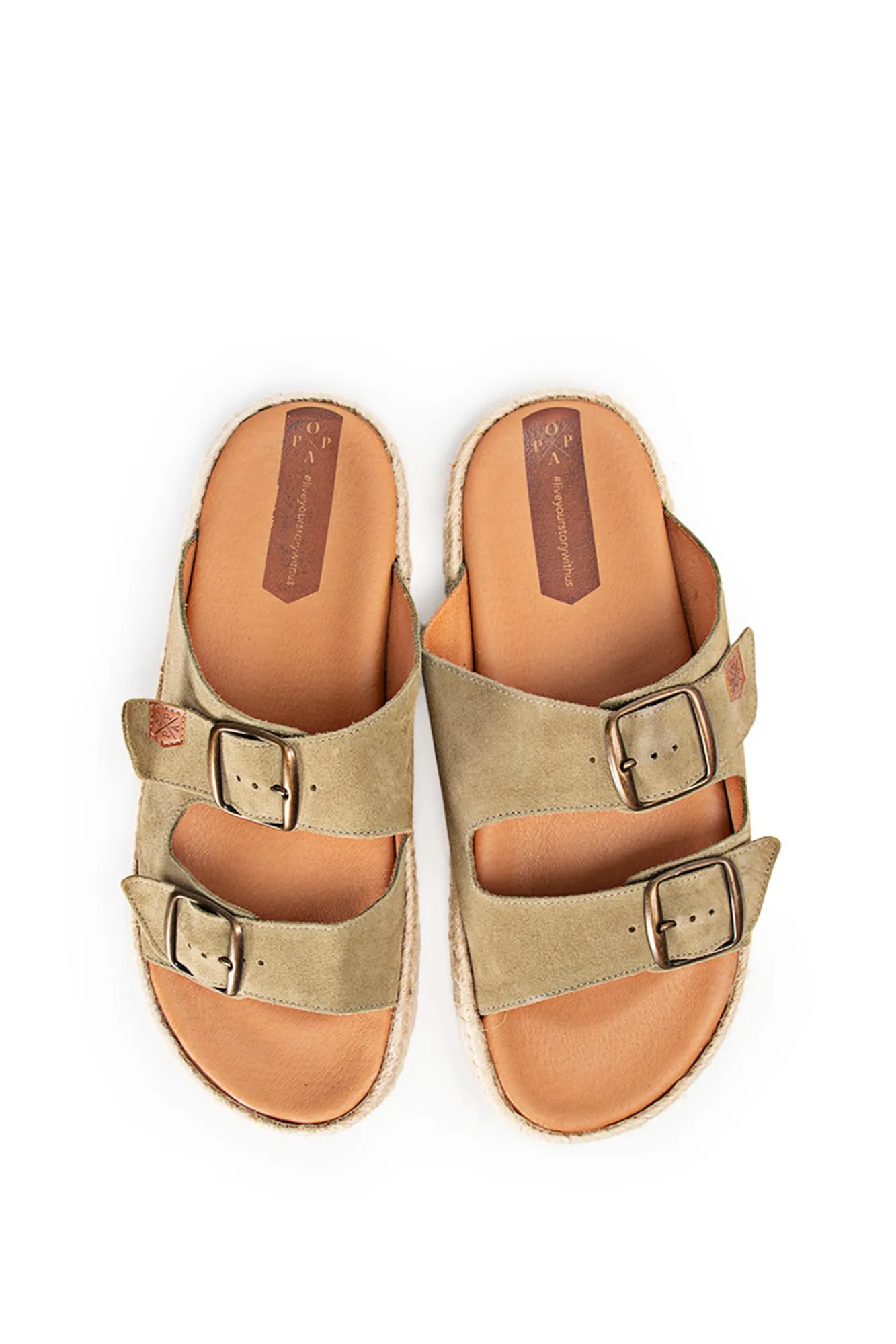 Popa Sandalias Icacos Serraje Kaki Verde Sale