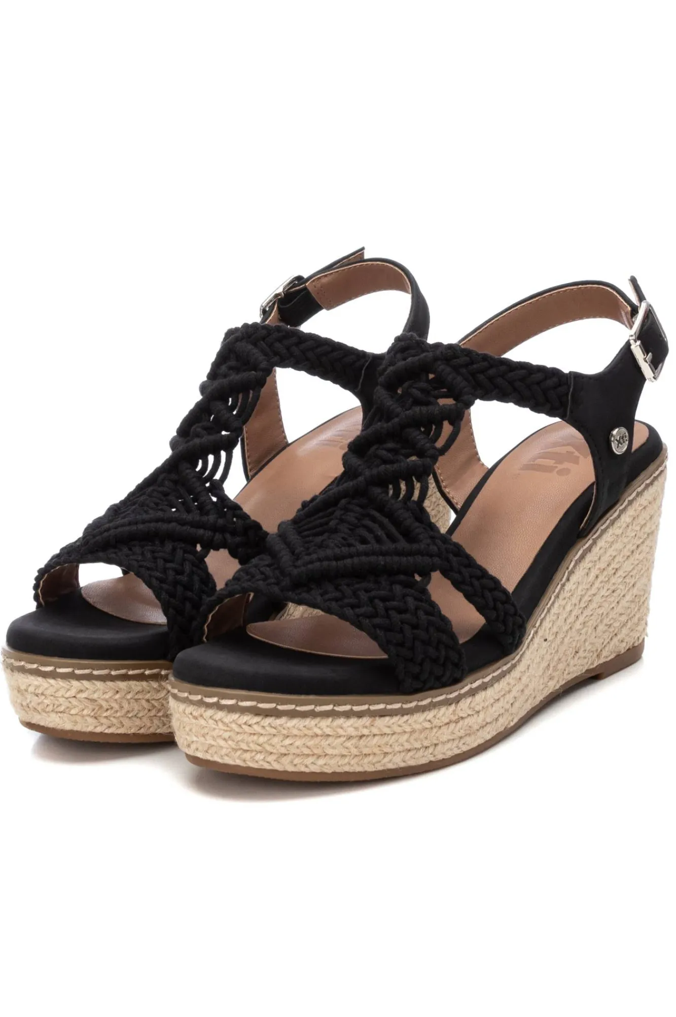 Xti Sandalias Macrame Con Cuna Negro Discount