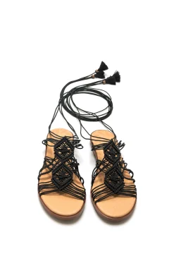 Mustang Sandalias Planas Maria Negro Best