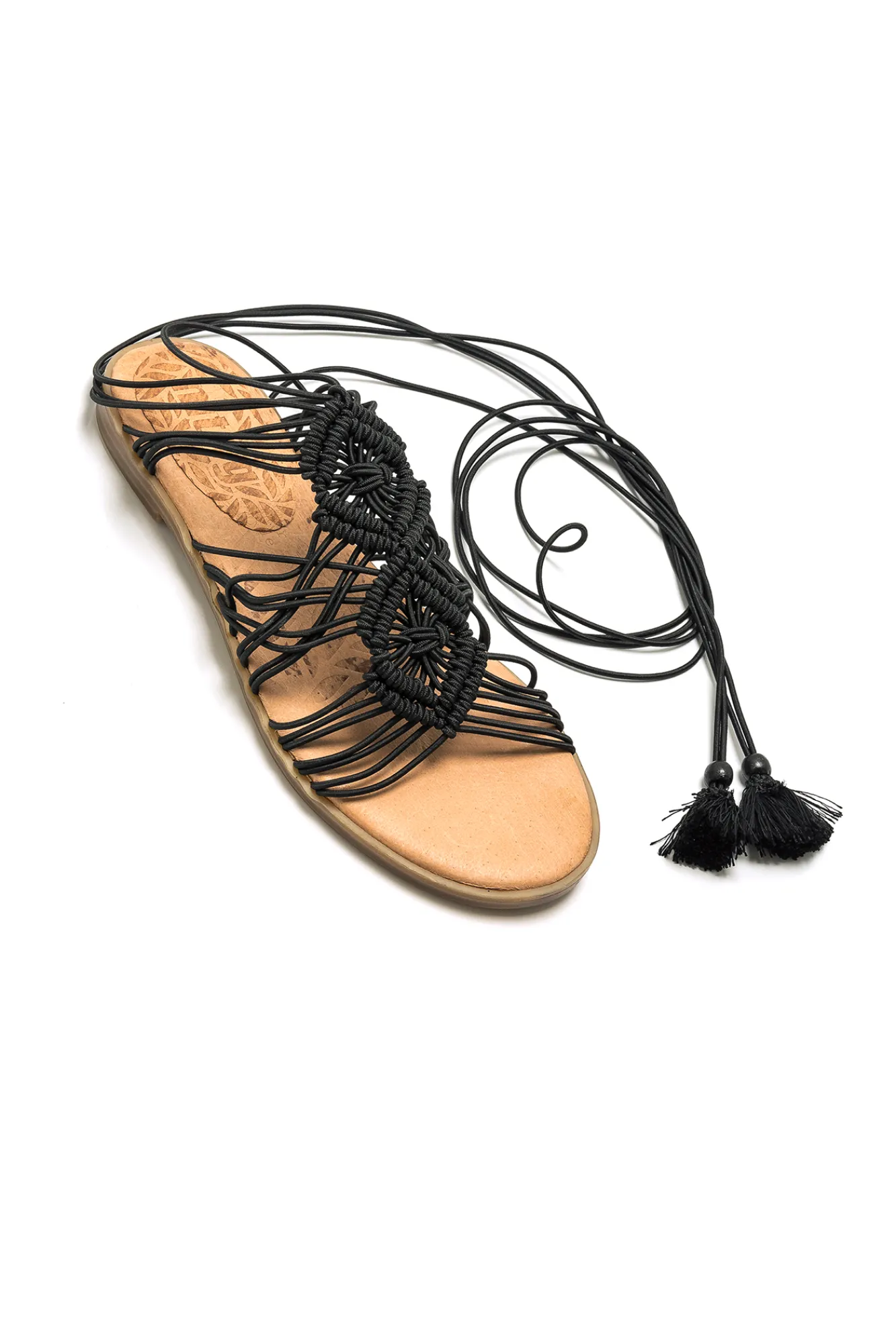 Mustang Sandalias Planas Maria Negro Best