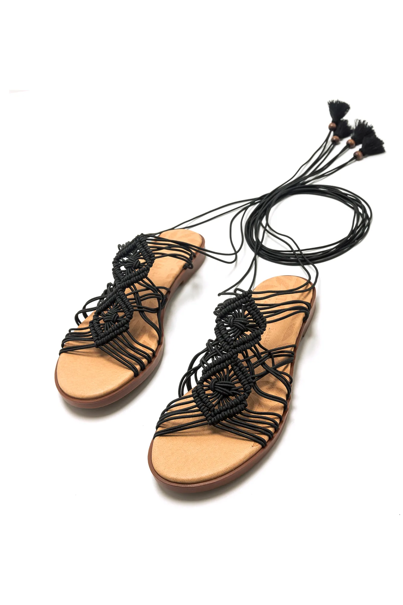 Mustang Sandalias Planas Maria Negro Best