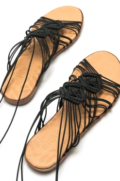 Mustang Sandalias Planas Maria Negro Best