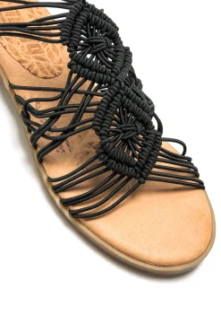 Mustang Sandalias Planas Maria Negro Best