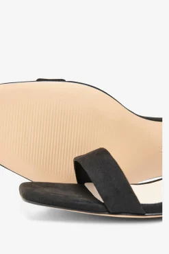 Only Sandalias Tacon Ancho Negro New