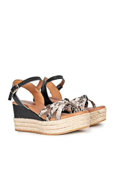 Popa Sandalias Tampa Gilda Taupe Estampado Gris Sale
