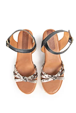 Popa Sandalias Tampa Gilda Taupe Estampado Gris Sale