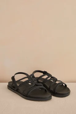 Women'secret Sandalias Tiras Cruzadas Negro Online