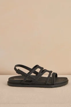 Women'secret Sandalias Tiras Cruzadas Negro Online