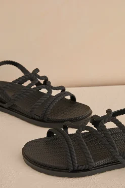 Women'secret Sandalias Tiras Cruzadas Negro Online