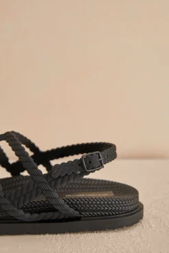 Women'secret Sandalias Tiras Cruzadas Negro Online
