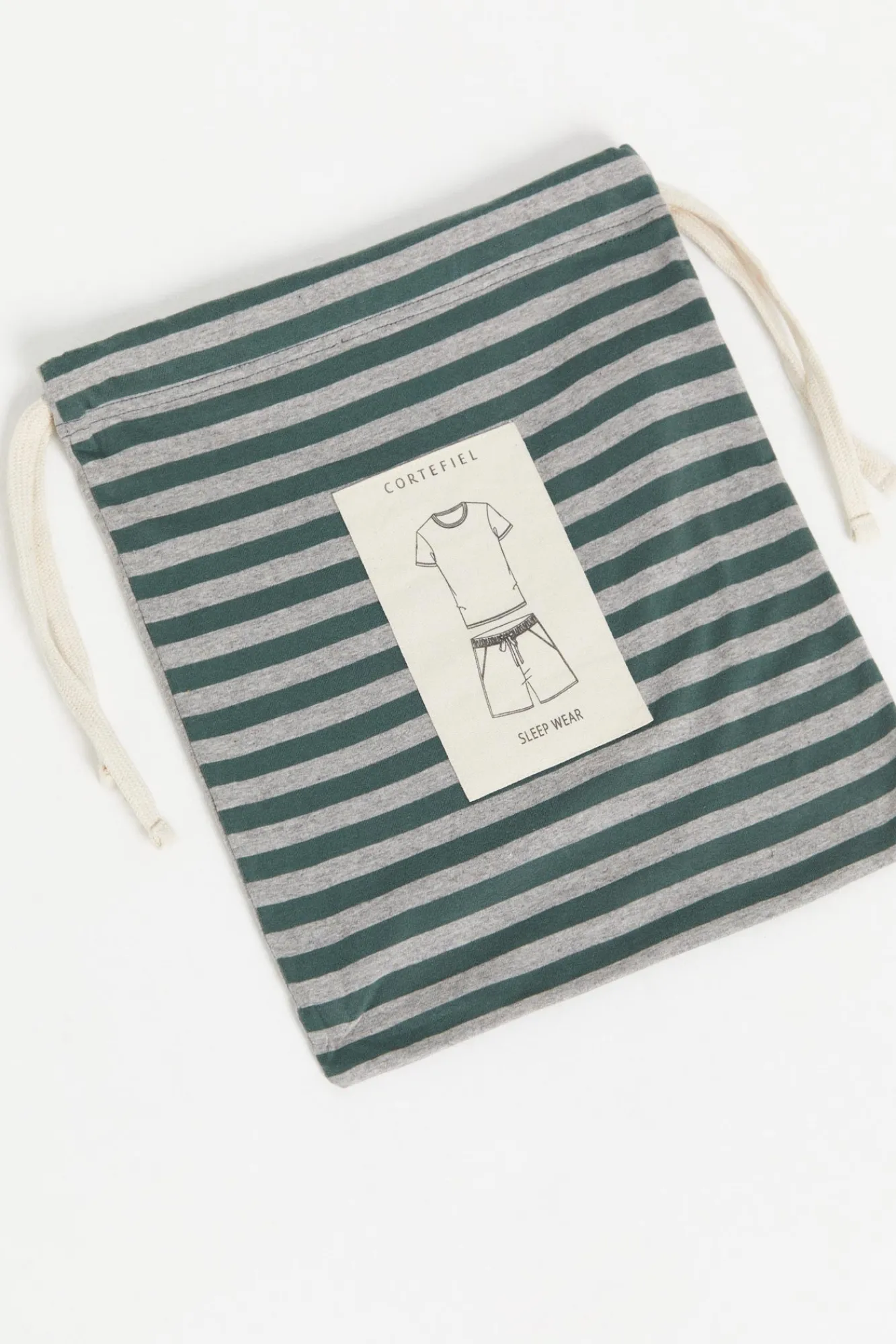 Cortefiel Set De Pijama Punto Gris
