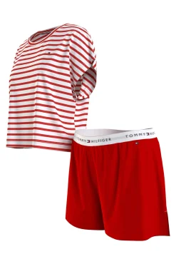 * Set De Short Y Camiseta De Rayas Estampado Hot