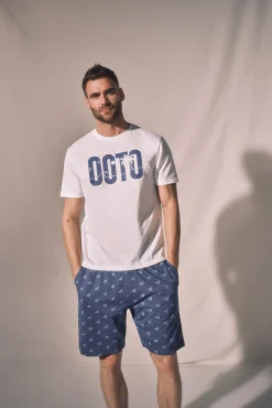 Ooto Set Pijama Manga Corta Blanco Best