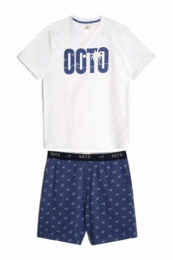 Ooto Set Pijama Manga Corta Blanco Best