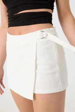 Inside Short Falda Hebilla Blanco Online