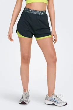 Only Play Short Malla Animal Print Azul Discount