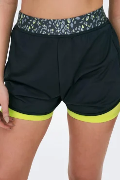 Only Play Short Malla Animal Print Azul Discount