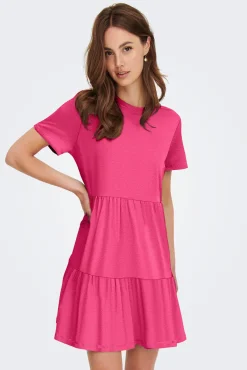 Only Short Regular Fit V-Neck Dress Rosa Best