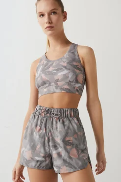 Dash and Stars Short Tecnico Malla Interior Flores Gris