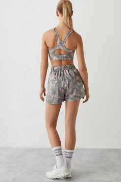 Dash and Stars Short Tecnico Malla Interior Flores Gris
