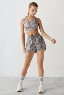 Dash and Stars Short Tecnico Malla Interior Flores Gris