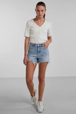 Pieces Short Vaquero Azul Claro New