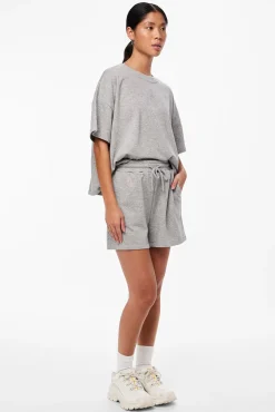 Pieces Shorts De Algodon. Gris Claro Clearance