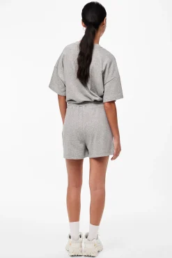 Pieces Shorts De Algodon. Gris Claro Clearance