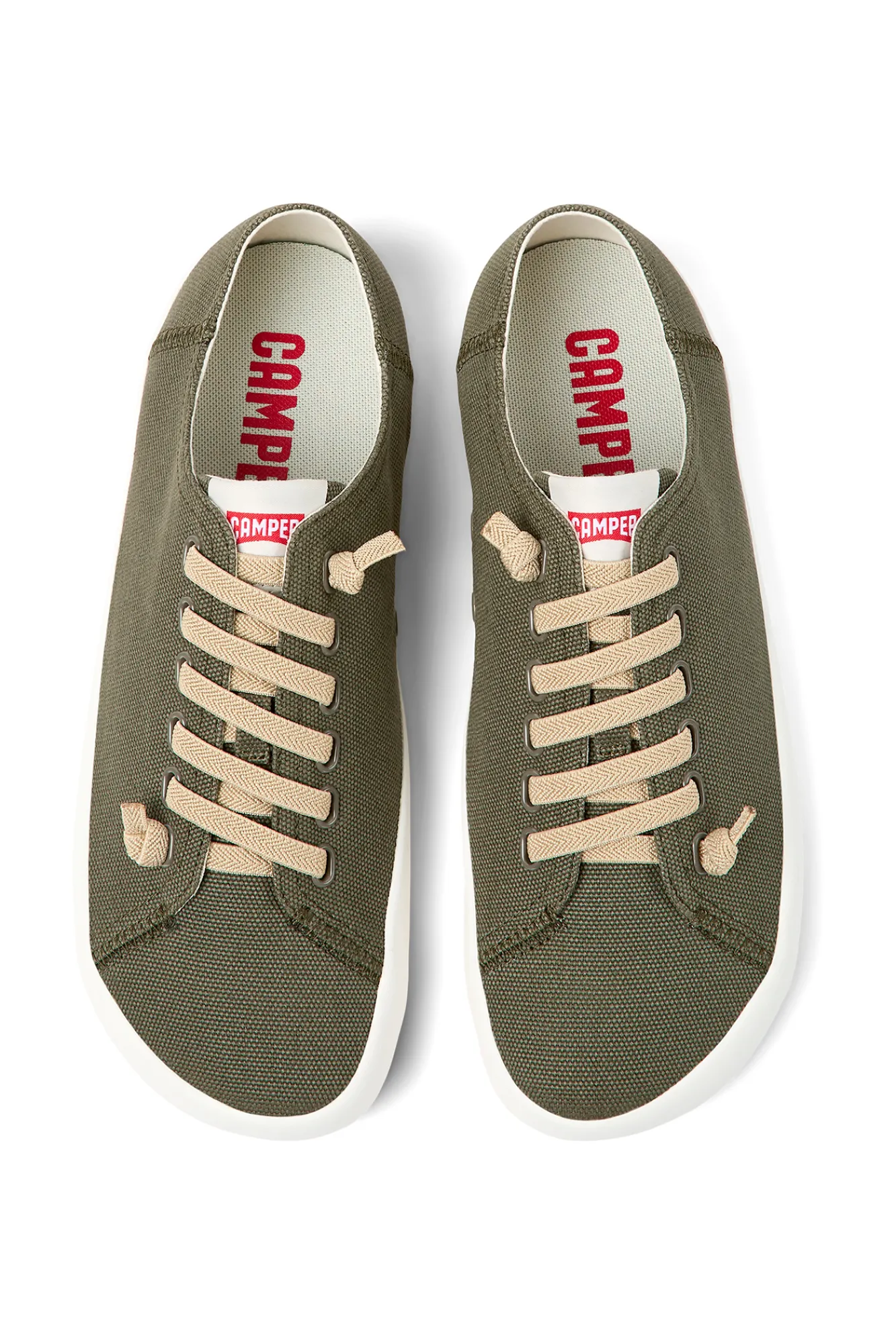 Camper Sneakers Grises De Tejido Para Hombre. Verde Hot