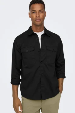 Only & Sons Sobrecamisa Negro New