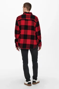 Only & Sons Sobrecamisa Rojo Sale