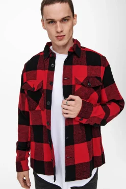 Only & Sons Sobrecamisa Rojo Sale
