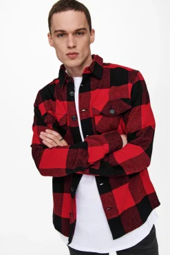 Only & Sons Sobrecamisa Rojo Sale