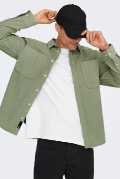 Only & Sons Sobrecamisa Verde Clearance